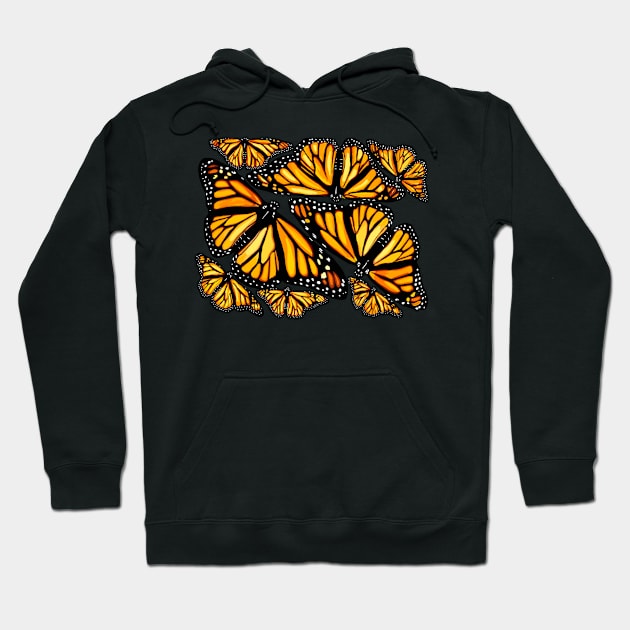 Monarch Butterflies Alone Hoodie by MamaODea